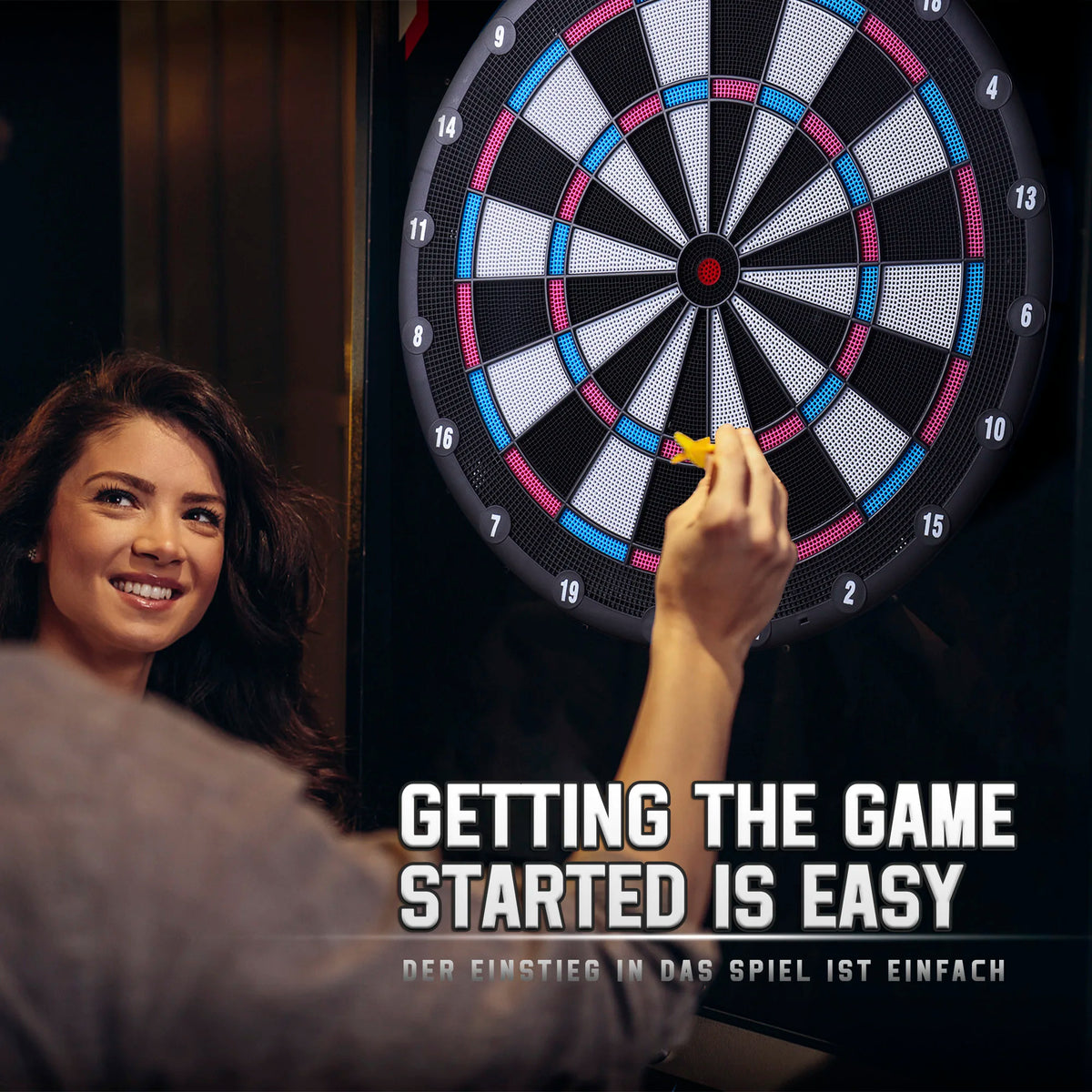 CyeeLife Electronic Dartboard with 6pcs Soft Tip Darts, Pink (No Electronic Module and LED)