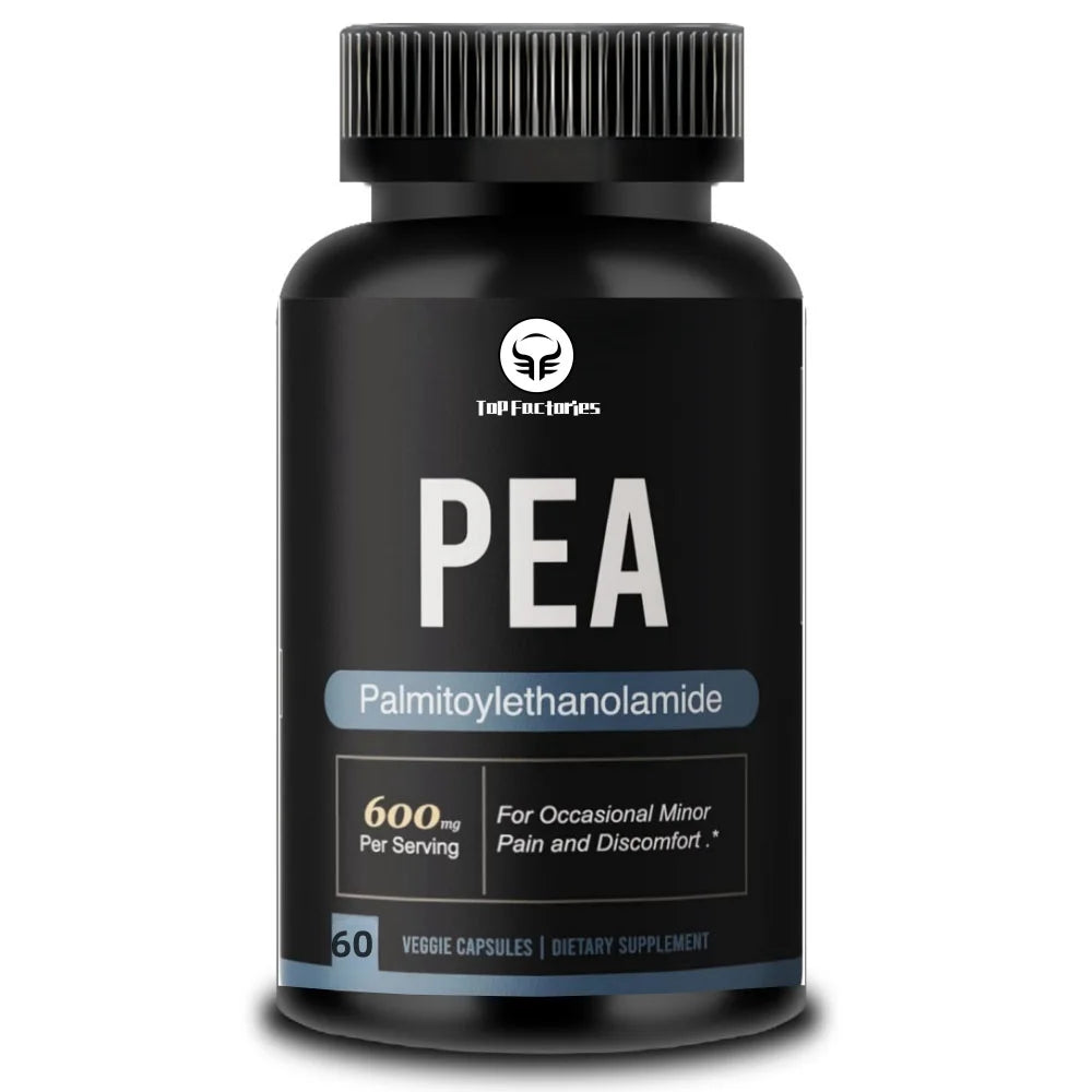 Top Factories 600mg Palm Oil Ethanolamide 99% Containing Lutein and Quercetin, High Absorption, Pea Supplement 120 Capsules