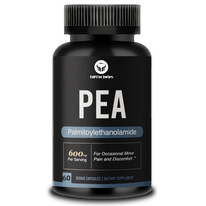 Top Factories 600mg Palm Oil Ethanolamide 99% Containing Lutein and Quercetin, High Absorption, Pea Supplement 120 Capsules