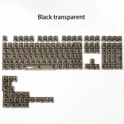 Crystal Transparent Cherry Profile Keycaps For Mechanical Gaming Keyboard ISO Enter PC Key Caps Side Carving Backlit RGB Keycap