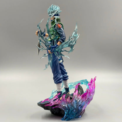 24cm 9.4 inch Naruto Anime Hatake Kakashi Action Figures Statue Desktop Ornamen Collection Statue Model Decoration Room Desk Toys