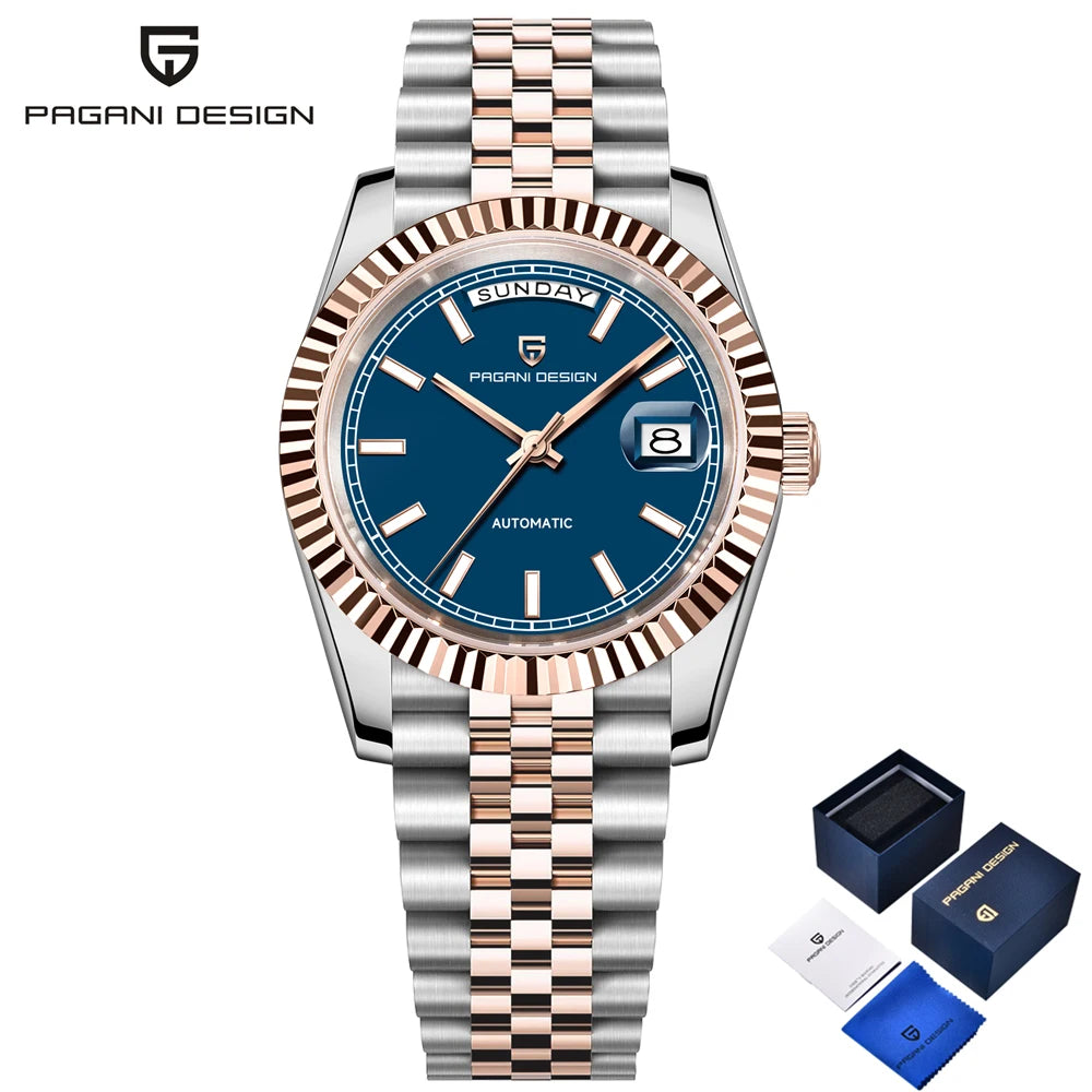 2026 New PAGANI DESIGN DD36 Men's Watches Rose Gold Automatic Watch For Men Mechanical Wristwatches AR Sapphire Luminous Clock