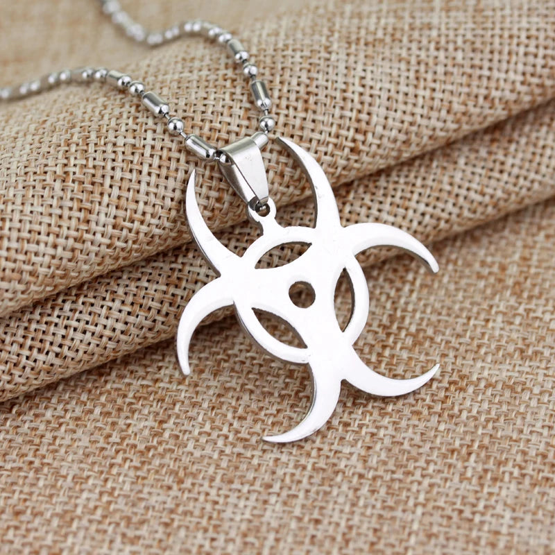 Stainless Steel Residents Evils Pendant Necklace Corporation Symbol Chain Necklace Fans Cosplay Party Jewelry Accessories Gift