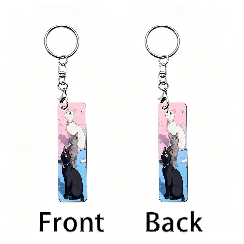 Sailor Moon Acrylic Keychain Backpack Anime Figures Two-dimensional Peripheral Keyring Pendant Decorative Ornament Keychains