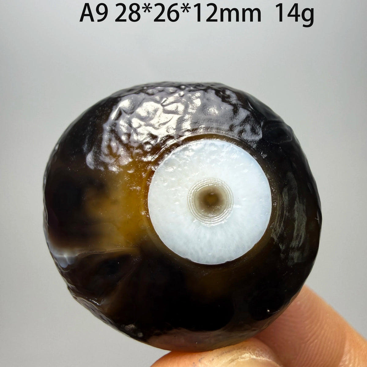 Natural Sardonyx Agate Alxa Gobi Eye Mineral Specimen Energy Crystal Chakra Reiki Healing Stone for Garden Home Decor  A4-2-24