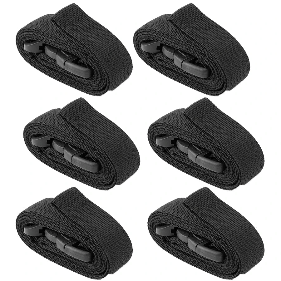 Heavy-Duty Outdoor Camping Luggage Straps - Adjustable Double Safety Buckle Luggage Packing Belt Bundling Rope of Cargoes