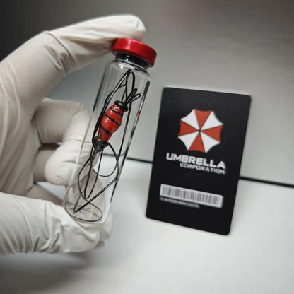 Umbrella Corporation Parasite Virus Sample Vial Resident Evil Figure Game Peripheral Collectible Toy For Horror Game Fans