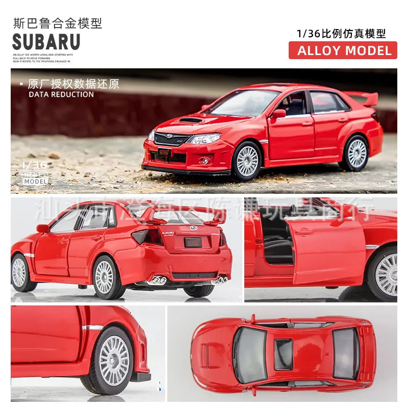 1:36 WRX STI Alloy Racing Car Model Diecasts Simulation Metal Toy Car Model Pull Back