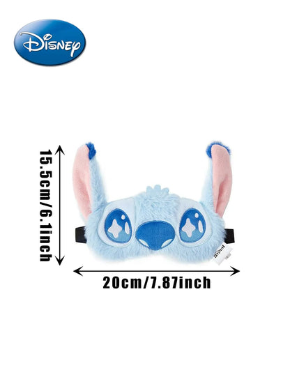 1PC Disney Officially Licensed Stitch Angel Eye Mask Couple Style Cute Cartoon Soft Comfortable Plush Material Patch Nap Rest