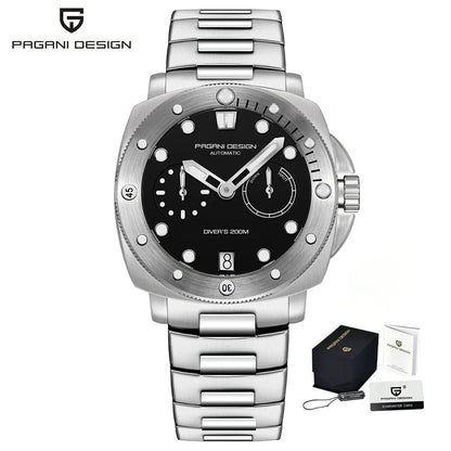 PAGANI DESIGN New 41mm Men's Automatic Mechanical Watch CAL. 2C22 Sapphire Glass Waterproof 200M Diving Reloj Hombre