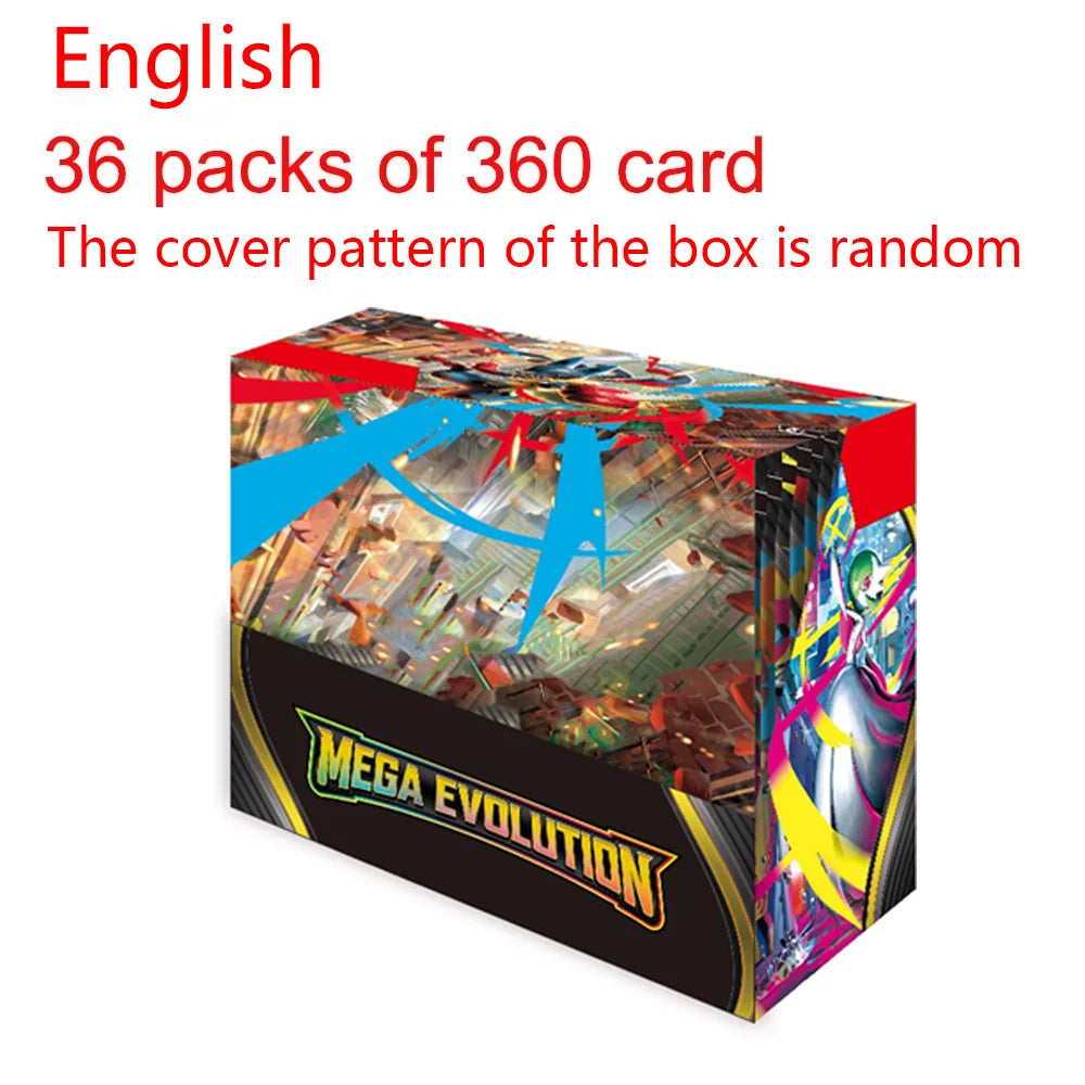 360Pcs Pokemon Card MEGA EVOLUTION Lucario Prismatic Evolutions Game Cartoon English Booster Battle Transaction Card Gift