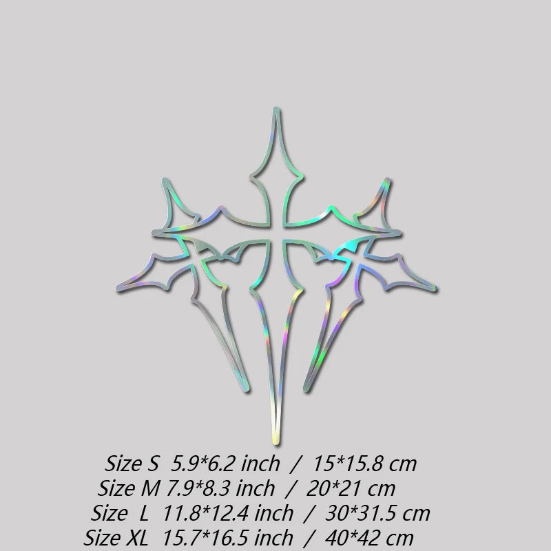 High-Quality Waterproof Three-Cross Stickers for Your Car Faith Expression in a Beautiful Design Automotive Decal