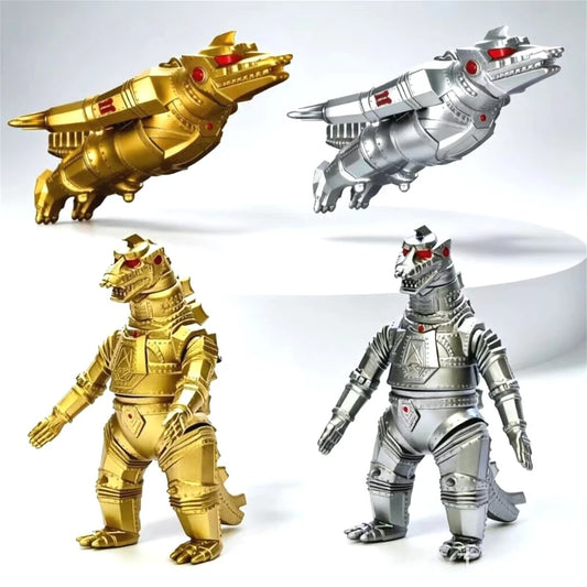 Hot 18cm Godzilla Serie Action Figure Flying Attitude Gold and Silver Machine Godzilla Monsters PVC Model Toy Kid Christmas Gift