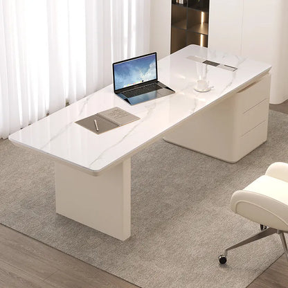 Classic Designer Office Desk Classic Nordic Style Solid Wood Luxury Computer Desks Modern Storage Scrivania Work Station Table