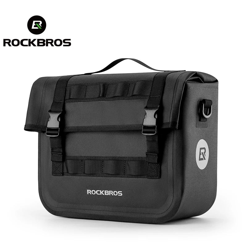 ROCKBROS Bicycle Front Bag 15L Multifunctional Saddle Bag Portable Bike Fork Bag Big Capacity