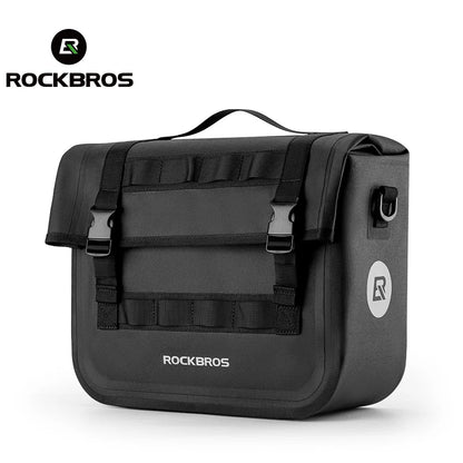 ROCKBROS Bicycle Front Bag 15L Multifunctional Saddle Bag Portable Bike Fork Bag Big Capacity