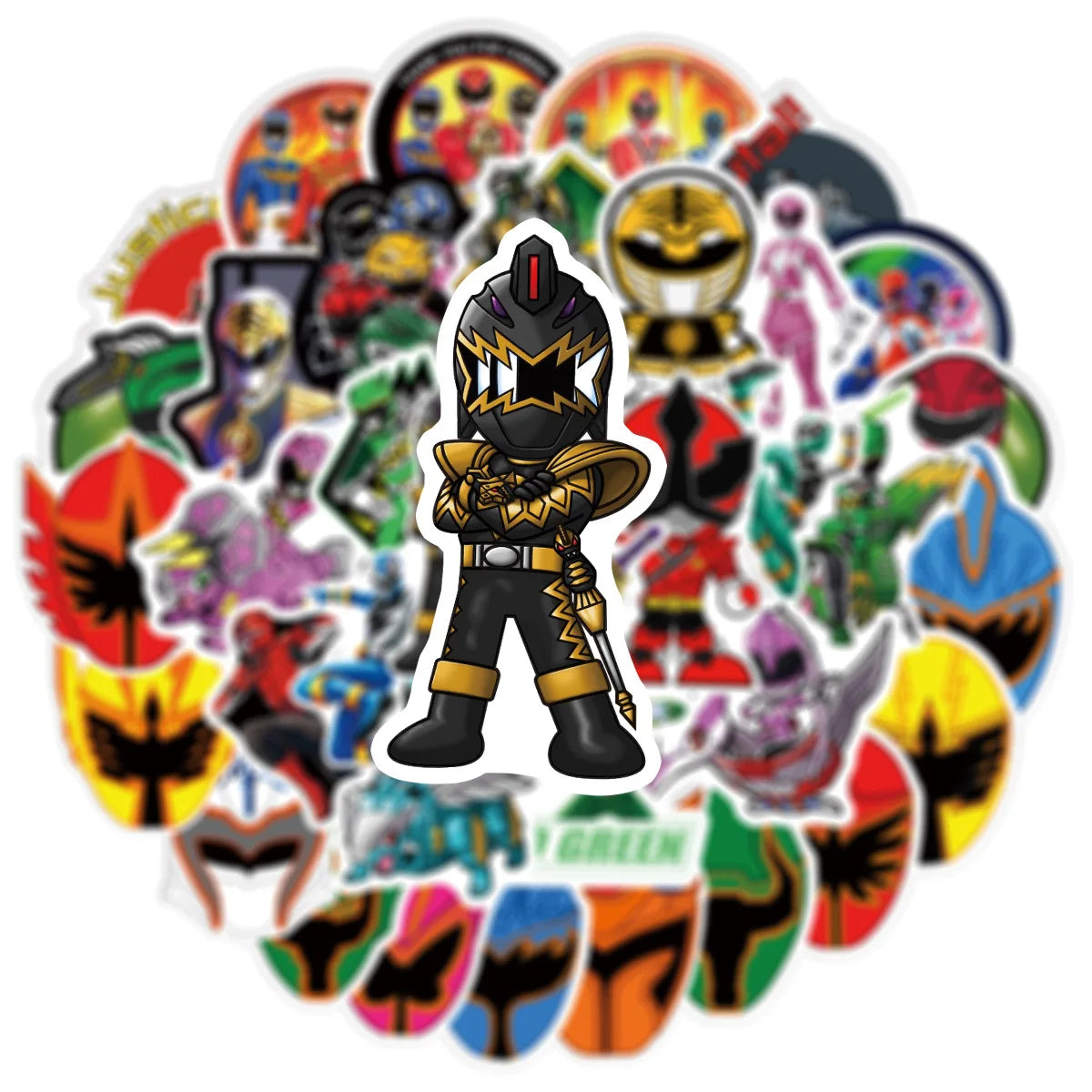 10/50PCS Mighty Morphin Power Rangers Stickers Cool Cartoon Kids Toys Animation Graffiti DIY Decoration Laptop Guitar Car Bike