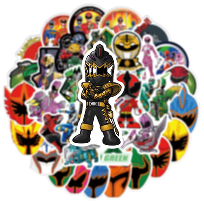 10/50PCS Mighty Morphin Power Rangers Stickers Cool Cartoon Kids Toys Animation Graffiti DIY Decoration Laptop Guitar Car Bike