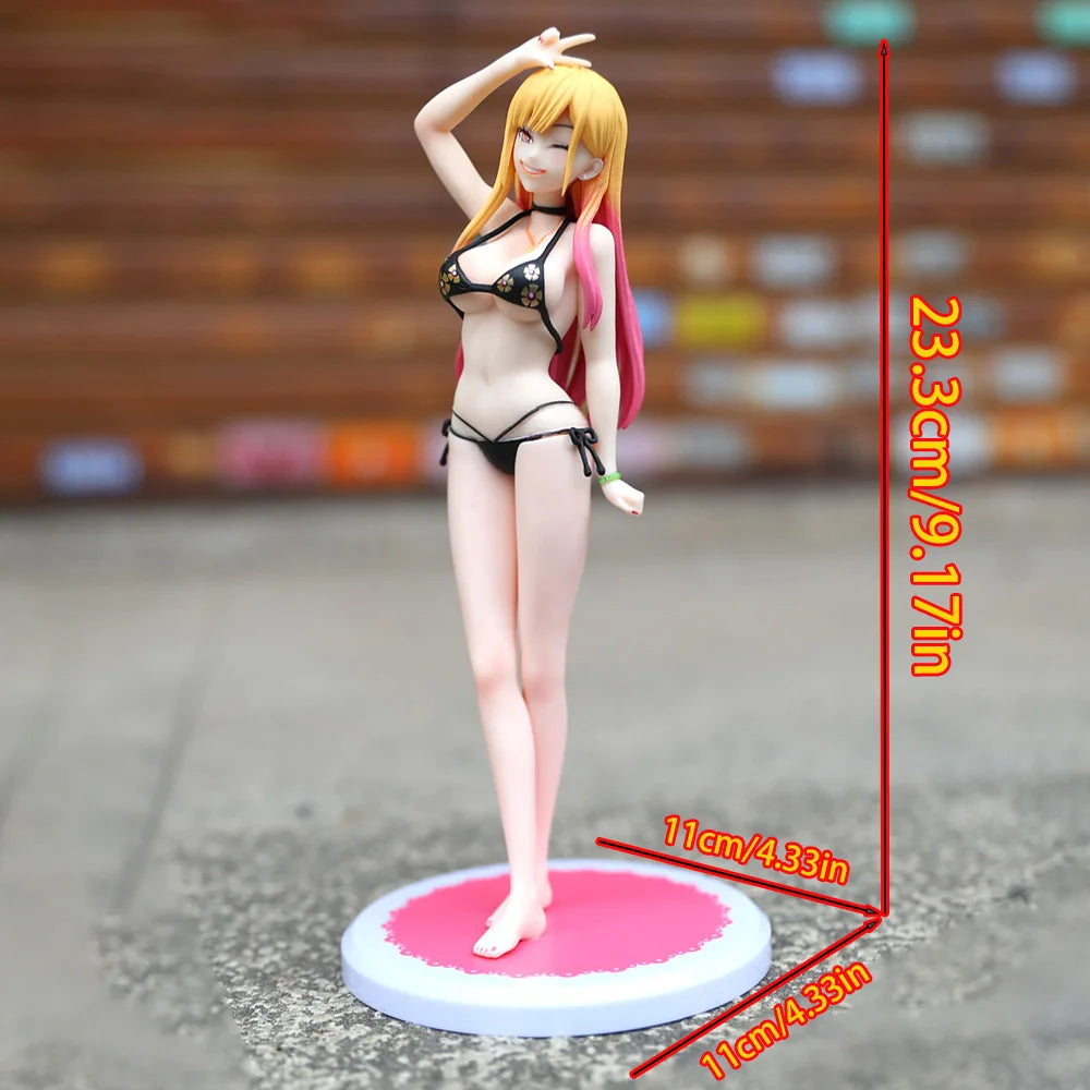 28CM Anime My Dress Up Darling Kitagawa Marin Figure School Uniform Dress Up Standing Model Toy Gift Action Figure For Kids PVC