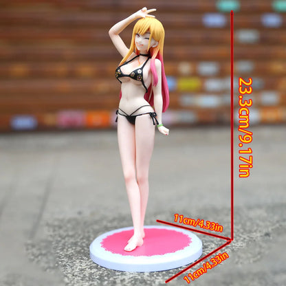 28CM Anime My Dress Up Darling Kitagawa Marin Figure School Uniform Dress Up Standing Model Toy Gift Action Figure For Kids PVC