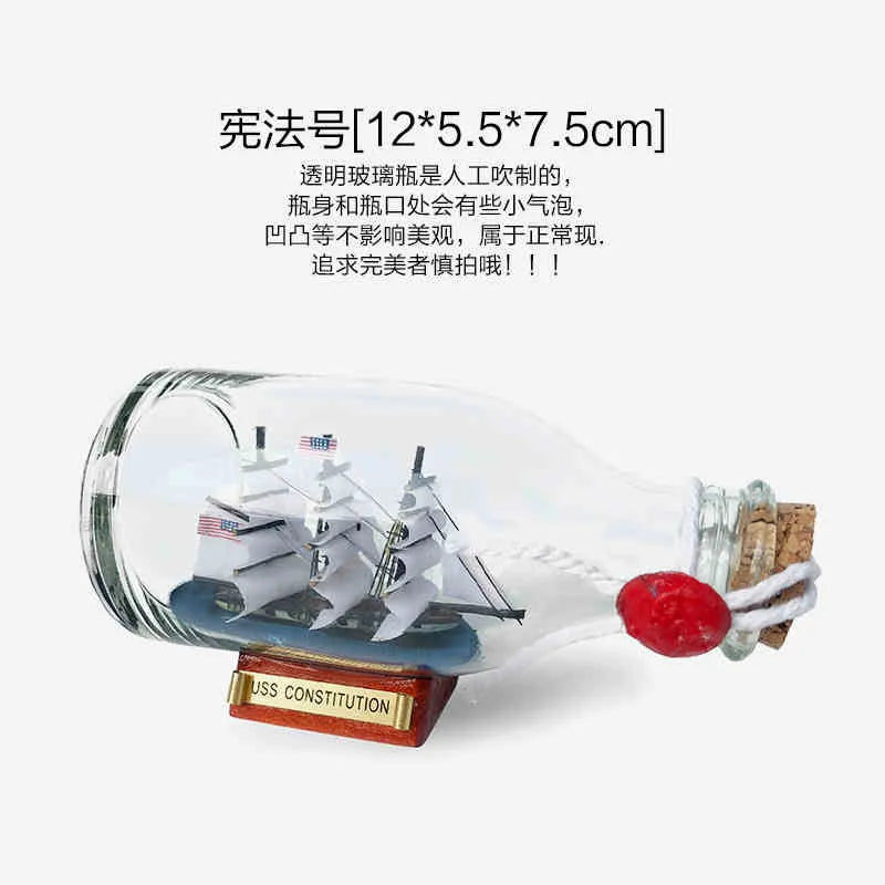 Black Pearl Pirates Of The Caribbean Boat Ship In The Bottle Boat In The Glass Drifting Bottle Creative Crafts Home Office Decor