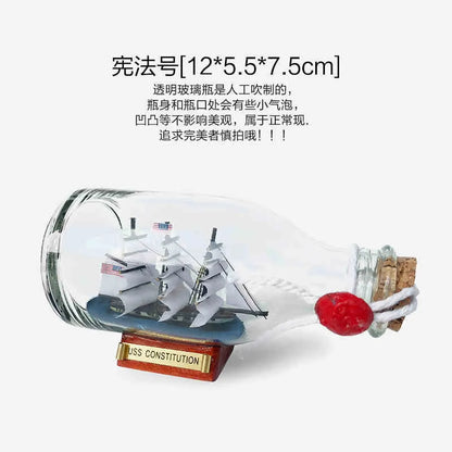 Black Pearl Pirates Of The Caribbean Boat Ship In The Bottle Boat In The Glass Drifting Bottle Creative Crafts Home Office Decor
