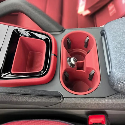 For Porsche Cayenne 2024 -2026 Silicone Car Cup Holder Center Console Organizer Anti Spill- Drink Holder Insert Auto Accessories