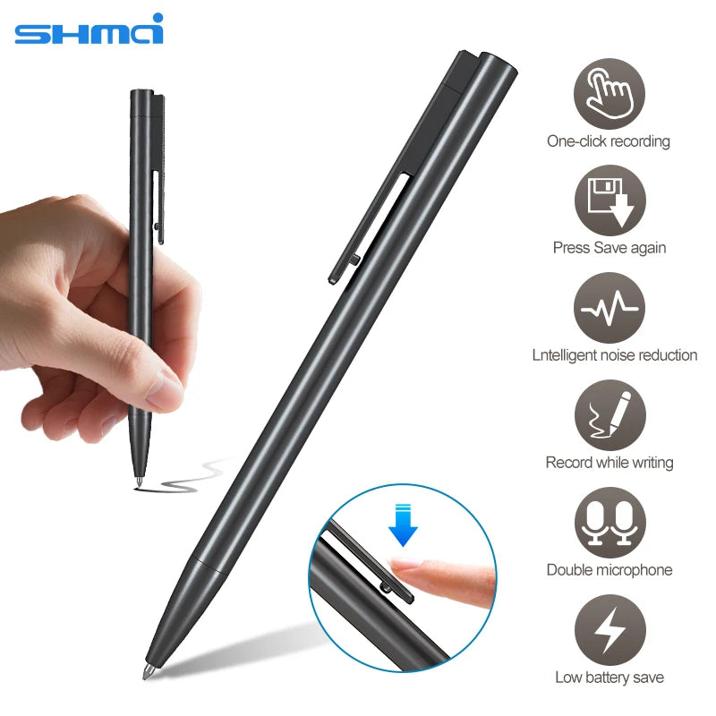 Voice Recorder Professional Recording Pen Voice Recorder Sound Recorder Intelligent Noise Reduction Auto Easy to Use 16G 32G 64G