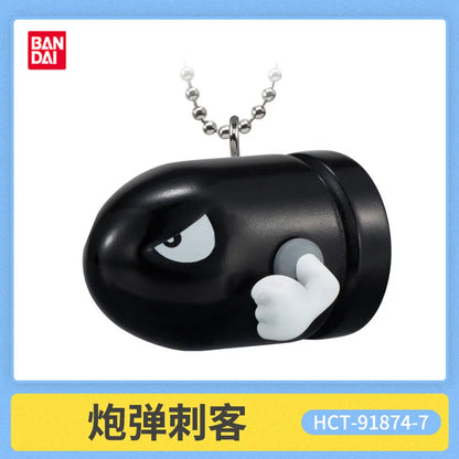 New Bandai Original Shokugan Super Mario Luigi Yoshi Toad Mini Anime Figure Keychain Collectible Charm Pendant Case Decor Gift