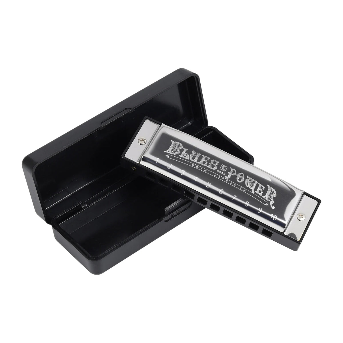 Diatonic Blues Harmonica 12 Keys Available Mouth Organ Harmonica10 Hole 20 Tone Diatonic Harp with Case for Student Teacher Gift