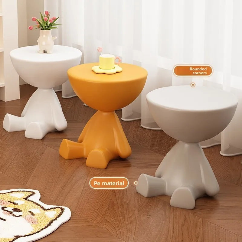 small coffee table home use in living room,-style sofa side table, movable bedroom nightstand, small roun