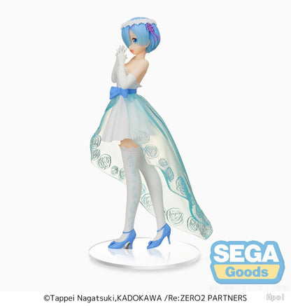 Anime Rem Figure Wedding Dress Crystal Dress Dress Up Figure RE: Zero-Starting Life in Another World Model Toy Action Figure