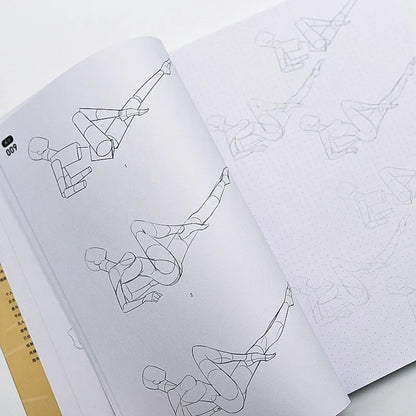 Game Anime Human Body Structure and Dynamic Example Training Manual Dynamic Synthesis Book