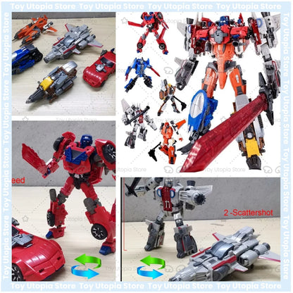 Computron 5IN1 Combiners Transformation Toys Scattershot Nosecone Strafe Afterburner Action Figure Deformed Robot Anime Model