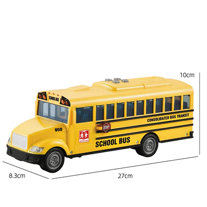 Large Size Light Music Inertia Bus Model Pull Back Cars Simulation Bus High Quality Drop-resistant Educational Toys Gifts