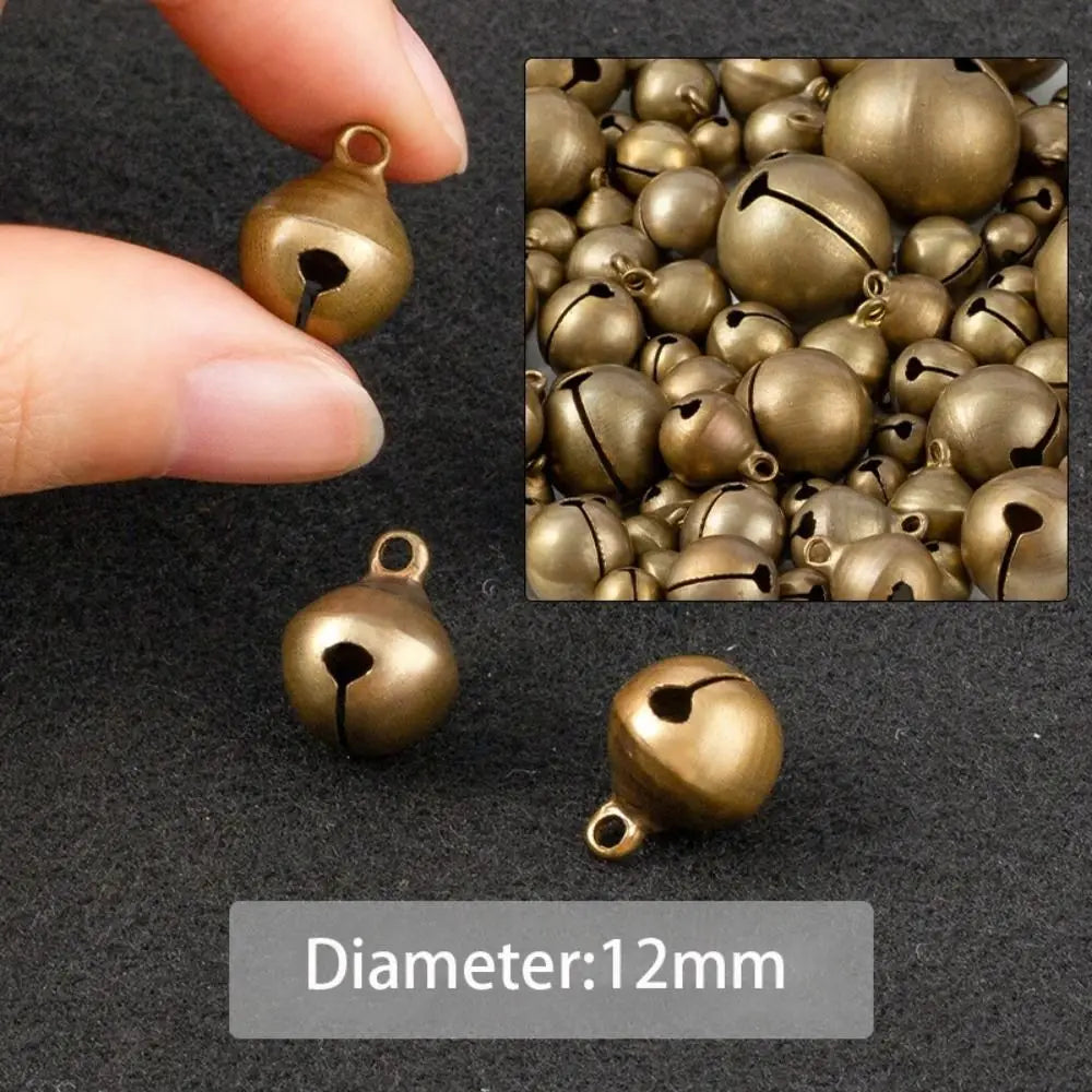 5-50pcs 6/8/10/12/14/16/18/20/25mm Bronze Metal Jingle Bells Loose Beads Festival Party Christmas Decor DIY Crafts Accessories
