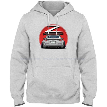 Nismo Fairlady 350z Z33 Gray 100% Cotton Hoodie 350z Nismo Z33 Midnight Blue Car Graphic Osmancetinyapici Gtr Power