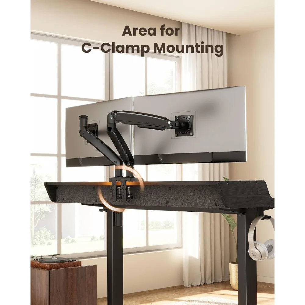 Electric Standing Desk With Drawers, Gaming Table Compatible, Height-Adjustable Desk With Storage, 4 Preset Heights