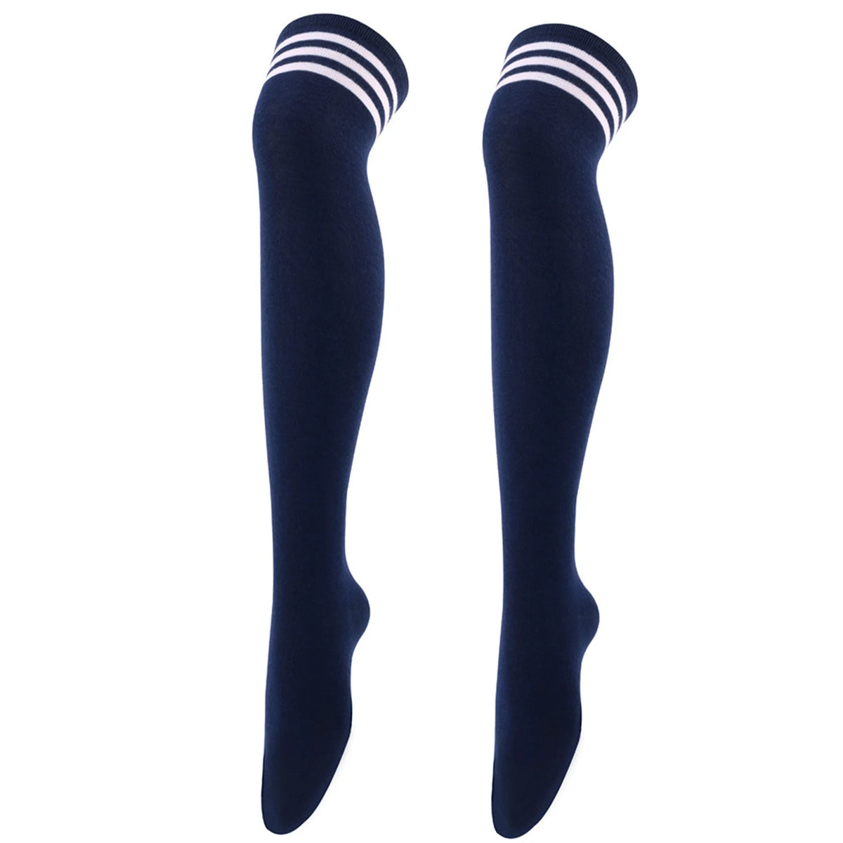Women Jk Stockings Halloween Party Cosplay Socks Over Knee Thigh Socks Warm Stocking Women Boot Sock Triple Stripe Long Socks
