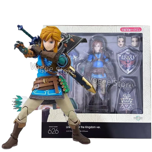 In Stock Figma 626 Link Tears of The Kingdom Ver. Action Figure Toys Breath Of The Wild Anime Figurine Collections Model Gifts