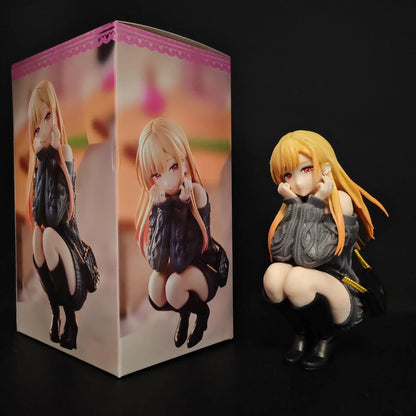 Anime Figure Kitagawa Marin Squatting Pose My Dress Up Darling Beautiful Girl Figurine Desktop Ornament Gift For Fans