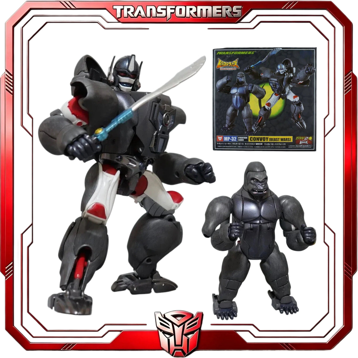 In Stock Transformers Masterpiece KO MP-32 Optimus Primal W/ Dual Swords Beast Wars Maximal Toy Hobby Collection Gift Figure