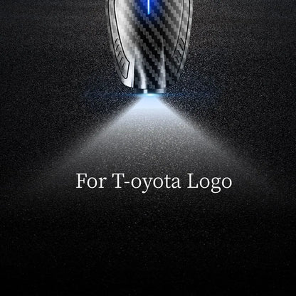 2pcs USB Rechargeable GR Sport Logo Car Door HD LED Lamps Projector Courtesy Welcome Lights For Toyota Corolla Yaris Prius Camry