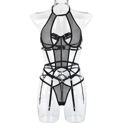 Erotic Exotic Costumes womens Sexy Mesh Perspective Bodysuit Bandages Erotic Apparel Porn Sex Costumes SissyTeddy Outfit