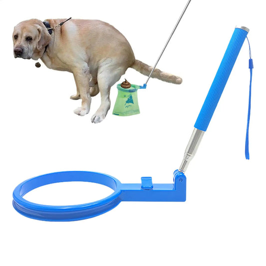 Pooper Scooper Extendable Handle Bend-Free Pet Waste Collector Dog Poop Collector for Outdoor Walks Park Adventures Outings