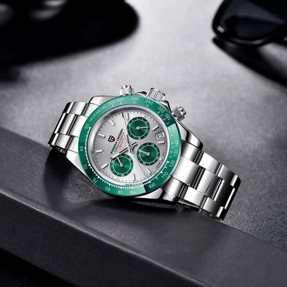 PAGANI Design PD1644 Men Quartz Watches Top Brand Luxury Sports Sapphire Stainless Steel Waterproof Chronograph Reloj Hombre