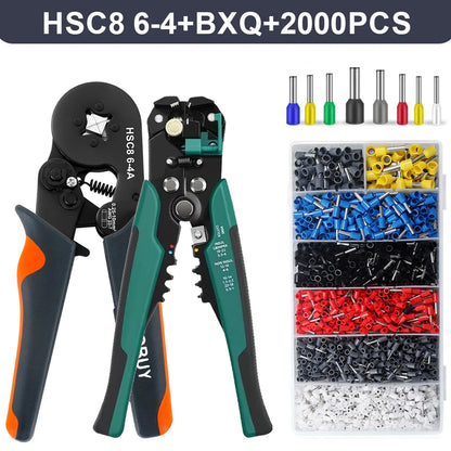 Crimper Cable Cutter Adjustable Automatic Wire Stripper Multifunctional Stripping Crimping Pliers Terminal Hand Tool