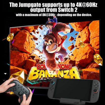 Savage Raven By Skull & Co. Switch2 Jumpgate Dock Pro for Nintendo Switch 2 Console Protable Stand USB C Hub Docking Station