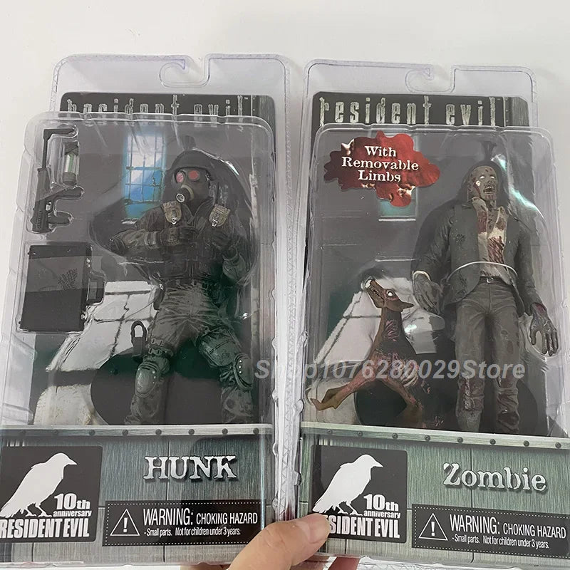 Redfield Hunk Zombie With Dog Licker And Walker Chris Redfield Biohazard Executioner Majini Action Figure Model Toys Decor