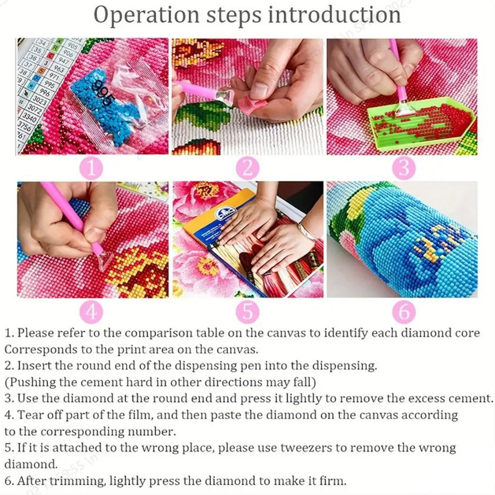 10pcs/20pcs/30pcs Diamond Painting Kit, Random style/Random pattern Cartoon Animal Floral Human Patterns, 20x20cm Full Drill Art